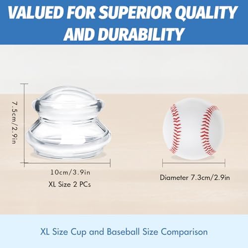 ELERA Silicone Cupping Therapy XL Size Sets, Professionally Chinese Massage Cups Tools, Silicone Cup for Joint Pain Relief, Massage Body (XL*2 Cups) - Image 6