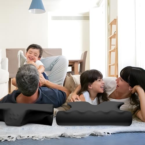 Cervical Pillow for Neck Pain Relief, Cooling Contour Memory Foam Pillows Support Odorless Ergonomic Neck Pillow Adjustable Orthopedic Bed Pillow for Side Back Stomach Sleeper with Pillowcase,KK2 - Image 6