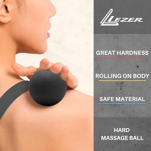 LEZER, Trigger Massage Point, Manual Massage Ball, Muscle Knots Relief Tool, Myofascial Release, Physical Therapy, Plantar Fasciitis, Set of 2 (Blue Trigger and Black Ball) - Image 4
