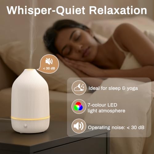 Essential Oil Diffuser, 100ml Aromatherapy Diffuser, White - Image 3