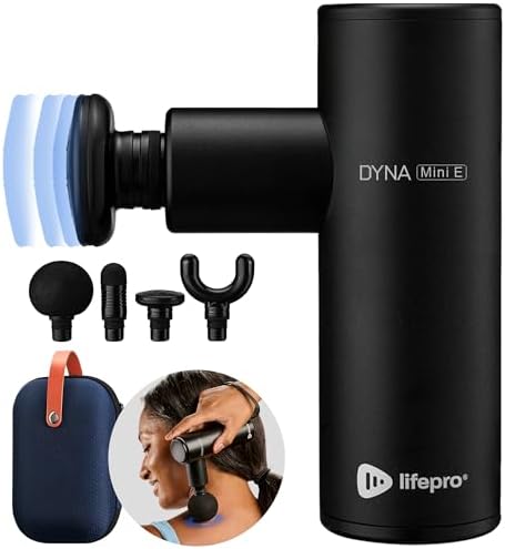 Lifepro Percussion Back Massager – Handheld Massage Gun Deep Tissue for Athletes – Back Massage Gun Muscle Recovery Tool for Men, Women – Quiet, Portable with Multiple Attachment Heads & Travel Case by Unknown