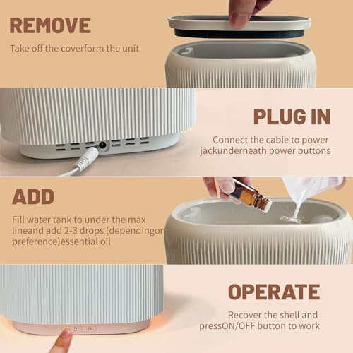 LIFFY Essential Oil Diffuser - Fireplace Fire Flame Aromatherapy Diffuser, Mist Humidifier with Multi-Color LED Lights, for Bedroom, Yoga Spa | Whisper-Quiet Operation, Ideal Gifts - Image 5