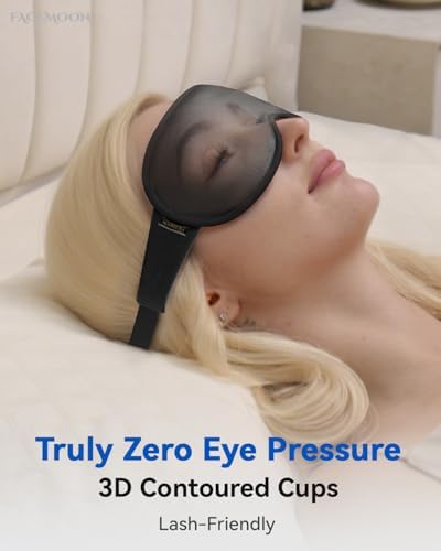 FACEMOON Blackout Weighted Eye Mask, 3D Sleep Mask for Men, Travel Gadgets - Image 4