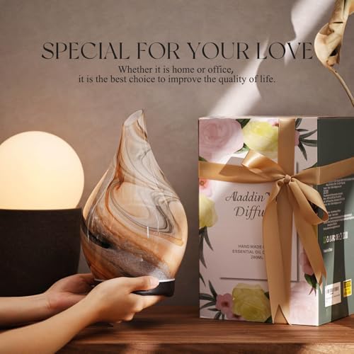 Porseme Essential Oil Diffuser 280ml Handmade Glass Diffuser 7H Runtime - Image 6