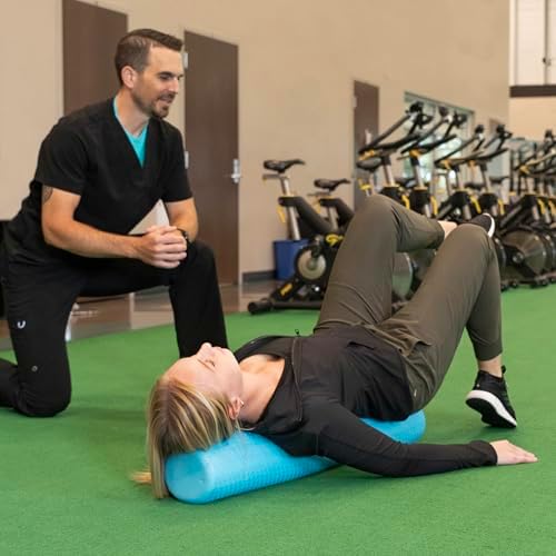 OPTP PRO-Roller Super Soft Density Foam Roller – Round, Light Blue, 36"x 6" - Image 4
