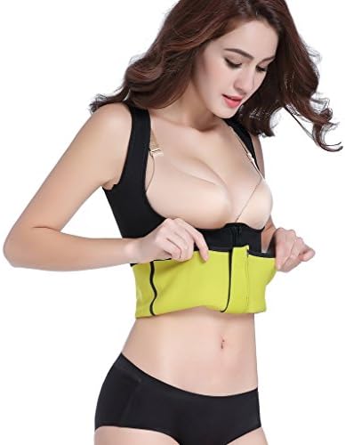 Vinmin Womens Neoprene Sauna Sweat Zip Vest, Thermo Waist Trainer Top by Vinmin