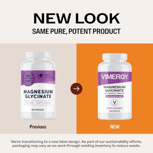 VIMERGY Magnesium Glycinate Supplement, Vegan, 300 Capsules, 150 Servings - Image 5