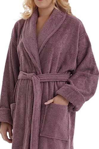 Arus Women's Long Style Full Length Thick Shawl Collar Turkish Bathrobe - Image 4
