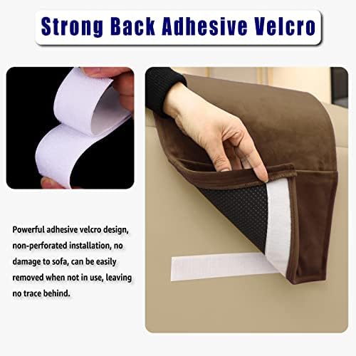 Velvet Recliner Head Pillow with Non-Slip Base - Adjustable Neck Support for Pain Relief in Home, Office and Travel (Brown) - Image 4