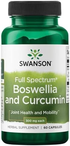 Swanson Full Spectrum Boswellia and Curcumin, 60 Capsules, Packing May Vary by Swanson