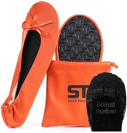 Foldable Flats for Women, Portable Ballet Shoes for Wedding &Travel Comfort by SilkyToes