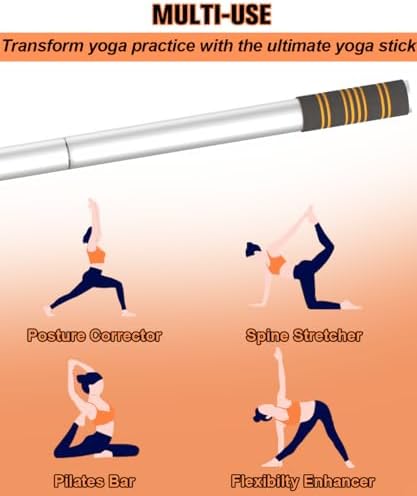Queension 5ft Yoga Stick Adjustable Stretching Bar for Mobility & Balance - Image 6