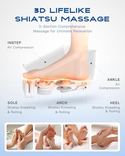 KINGJOY Foot Massager with Heat for Neuropathy and Plantar Fasciitis Relief - Image 5