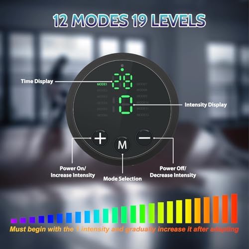 Electronic Muscle Stimulator, 12 Modes Abs Stimulator Muscle Toner, Ab Machine Trainer for All Body, Fitness Strength Training Workout Equipment for Men and Women - Image 4