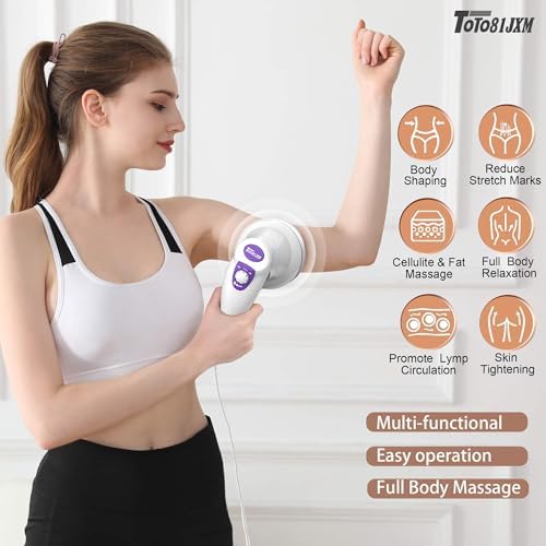 TOTO81JXM Electric Cellulite Massager – Body Sculpting Machine with 8 Massage Heads, Lymphatic Drainage & Skin Tightening for Belly Stomach Leg, Lipo Roller Massager After Surgery, Adjustable Speed. - Image 2