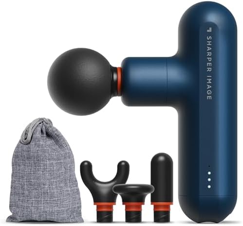 Sharper Image Powerboost Move Mini Percussion Massage Gun, Powerful & Quiet by SHARPERIMAGE