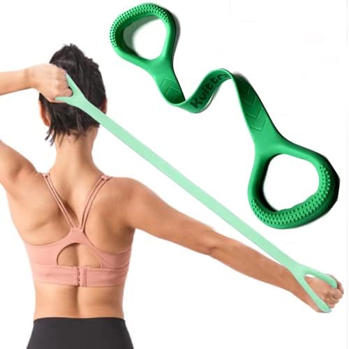 Figure 8 Resistance Band, Arm Back Shoulder Exercise Elastic Rope Stretch Fitness Band, Foot, Leg, Hand Stretcher, Arm Exerciser for Yoga Pilates Stretching Physical Therapy, Home Gym Workout by KVITTRA