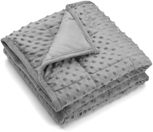 Wemore Weighted Blanket 5 lbs, Small Heavy Blanket Full Size 36"x48" Grey by WemoreDirect
