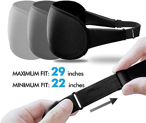 Sleep Mask for Men and Women, 3D Blackout Eye Mask for Side Sleepers, Ebony - Image 4