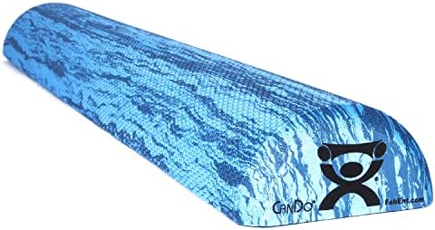 CanDo Blue Marble High Density EVA Foam Roller For Muscle Restoration, Massage Therapy, Sport Recovery, And Physical Therapy. 6" x 36", Half-Round (30-2210) by CanDo