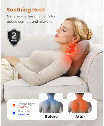 BOB AND BRAD Back Massager with Heat FSA Eligible, EZBack Corded Back Massager for Pain Relief Deep Tissue, Shiatsu Back Shoulder and Neck Massage Pillow, Soothing Full-Body Relief for Women Men - Image 3