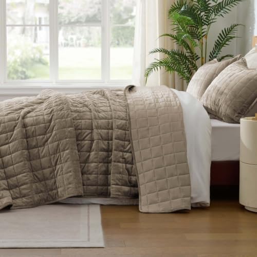 BEDELITE Velvet Quilt Set King Size, Luxury Velvet Comforter Bedding - Image 5
