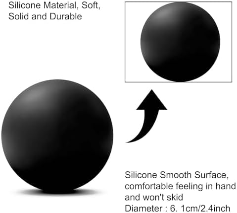 WOVTE Massage Lacrosse Ball for Sore Muscles, Shoulders, Neck, Back, Foot, Body, Deep Tissue, Trigger Point, Muscle Knots, Yoga and Myofascial Release (Black) - Image 2