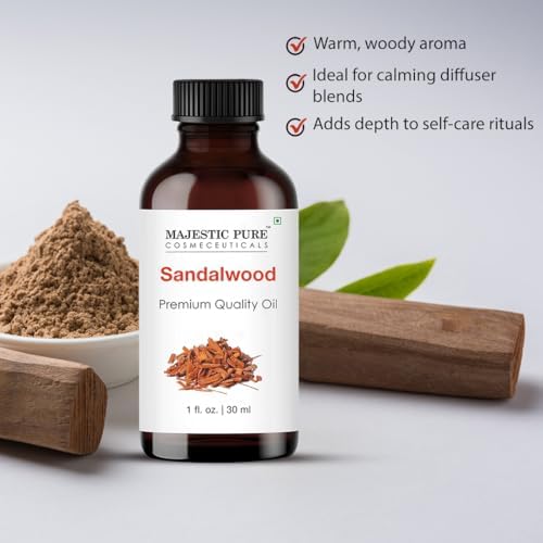 Majestic Pure Essential Oil with Glass Dropper - 100% Pure and Natural - Essential Oils for Diffuser, Aromatherapy, Soap and Candle Making, Sandalwood Essential Oil, Sandalwood Oil, 1 Fl Oz - Image 6