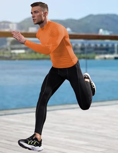 SPVISE Men's Compression Shirts Long Sleeve Mock Turtleneck Workout Tops - Image 3