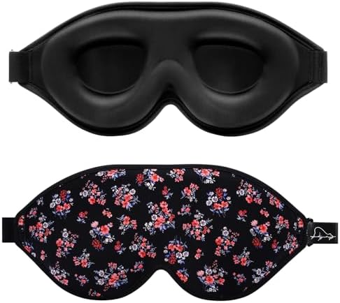ALASKA BEAR Sleep Mask Contoured Eye Cups for Women Eyelashes Protection by ALASKABEAR