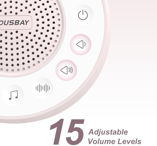 HOUSBAY Sound Machine White Noise for Sleeping, Pink - Image 5