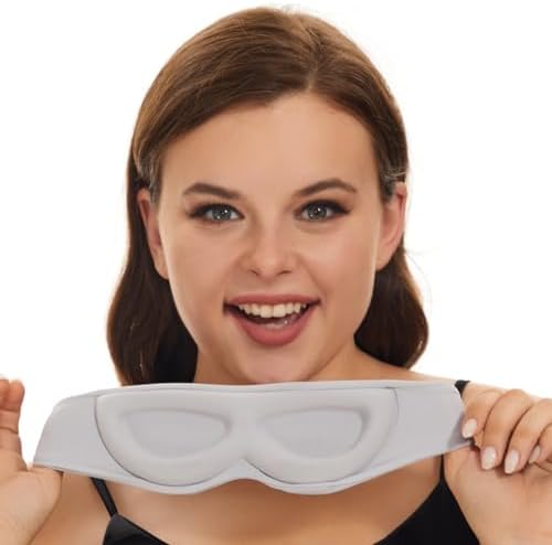 ALASKA BEAR Side Sleeper Sleep Mask, Patented, 100% Blackout, Pale Grey - Image 4