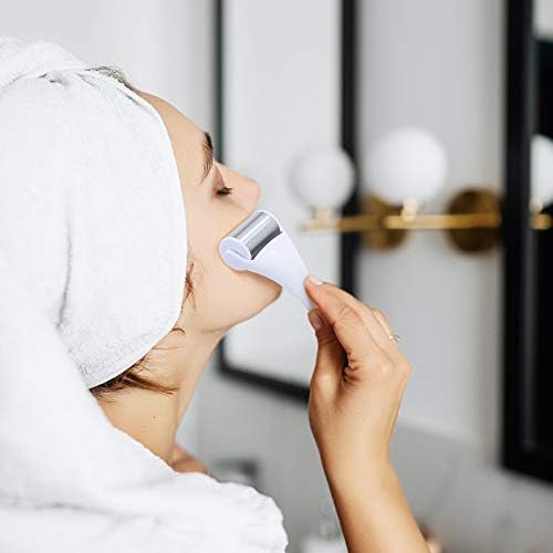 MAANGE Ice Roller For Face & Eye Roller for Puffiness,Stainless Steel Facial Roller Ice Face Roller Mini Roller Set (white 2 pcs) - Image 4