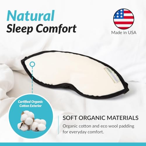 Organic Cotton Sleep Mask | Natural Cotton - Light Blocking Eye Cover USA - Image 5