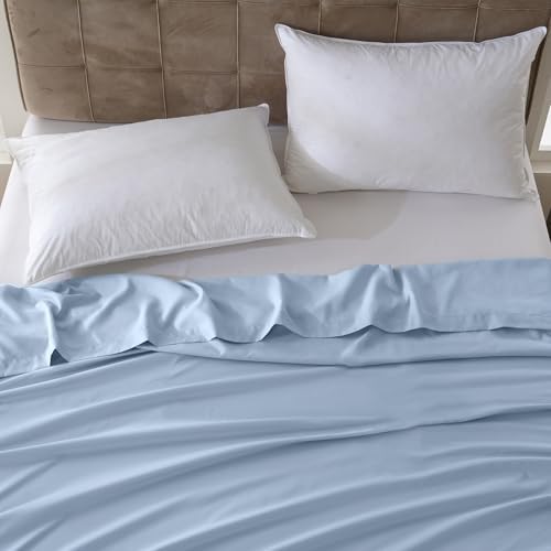 ZPECC Twin Flat Sheet Only 6 Pack, Durable Light Blue Top Bed Sheets Hypoallergenic Soft Brushed Microfiber Color-Coded Label, 66"x96" - Image 7