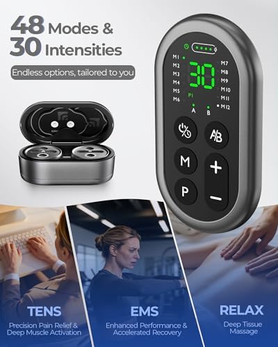 KingPavonini Wireless TENS Unit Muscle Stimulator, 48 Modes, Model HZ9151B - Image 4