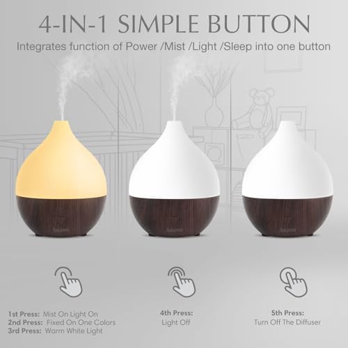 SALKING Essential Oil Diffuser for Home, 100ml Ultrasonic Diffusers, Dark - Image 4