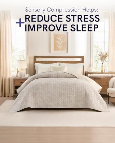 YnM 12lbs Weighted Blanket for Adults, Linen Heavy Bed Throw Blanket with Cooling Glass Beads for All Season Use, Ideal for ~110lbs (48x72 Inches, Twin/Full, Palm Tree) - Image 2