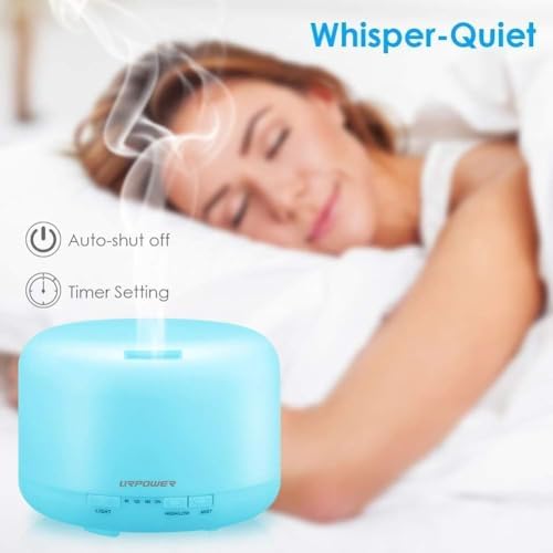 URPOWER 500mL Essential Oil Diffuser Humidifier for Home & Large Rooms - Image 3