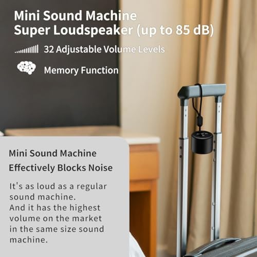 Mini Portable Sound White Noise Machine Baby Patter for Sleep with 30 Soothing Sounds for Baby Kids Adults 32 Volume Levels Sleep Soother Auto-Off Timer for Travel Home Office Privacy - Image 6