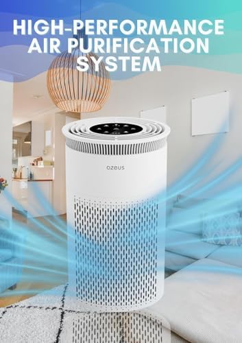 AZEUS Air Purifier for Home Pets Hair Dust in Bedroom Up Top 843 ft² H13 True HEPA Filter, 25db Filtration System Cleaner Odor Eliminators, Ozone Free, Remove 99.97% Dust Smoke VOCs - Image 6
