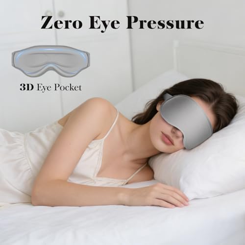 Fygrip 3D Eye Mask Sleep Mask for Men & Women, Grey - Image 3