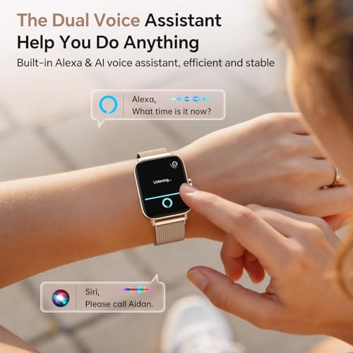 Smart Watches for Women, 1.85" HD Alexa Built-in Smart Watch for Android Phones & iPhones, Health Tracker with Heart Rate/Blood Oxygen/Sleep Monitor, 120+ Sport Modes Fitness Trackers for Women, Gift - Image 6
