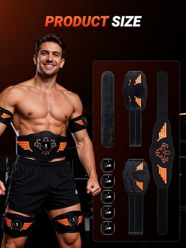 EMS Muscle Stimulator 5-Piece Set - Rechargeable Ab, Arms & Legs Stimulator for Core Strength, Body Toning & Workout Recovery, Watching TV, Working or Relaxing After Exercise to Use, Men & Women - Image 4