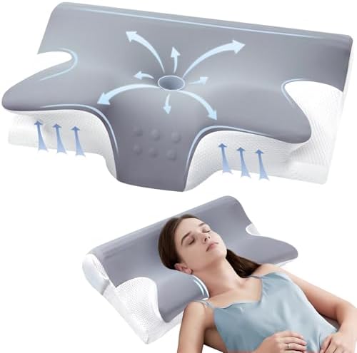 Ergonomic Cervical Neck Pillow for Neck Pain Relief by ComRola