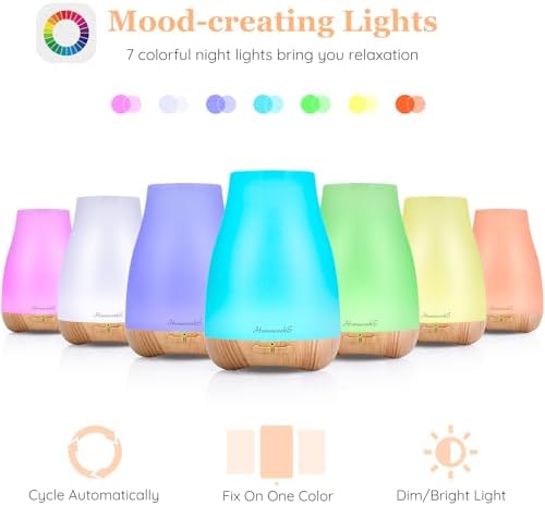 Homeweeks Essential Oil Diffuser for Room 100 ML 1 Pack - Image 4