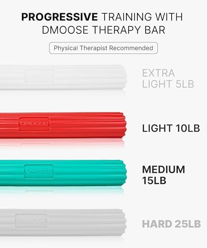 DMoose Fitness Flex Resistance Bar for Physical Therapy - Non-Slip Odorless Material, Exercise Bar for Tennis & Golfers Elbow Tendonitis Relief - Wrist and Forearm Strengthener & Grip Strength Trainer - Image 4
