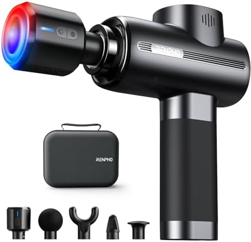 RENPHO Active Thermacool Massage Gun Deep Tissue with Heat and Cold Head by RENPHO