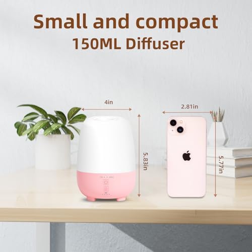 SEEDSEEL Cordless Essential Oil Diffuser 150ML, Rechargeable Battery, 7H Runtime, 7 LED Lights, Mini Portable Aromatherapy Diffuser for Home, Office, Bathroom, Travel - Image 4