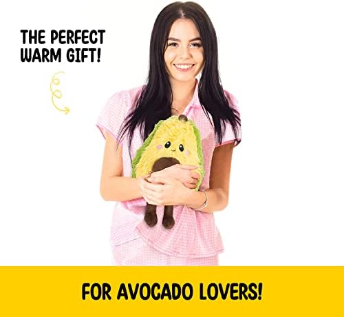 Happy Fuel Avocado Microwavable Unscented 1.5lbs Heating Pad For Women And Kids- Cute Soft Cozy Pillow Plush Heatable Warm Stuffed Animals- Kawaii Hot & Cold Plushie Food Toy - Avocado Gifts For Girls - Image 2